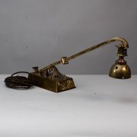 Decorative Brass Desk Light with Chord & Adjustable Head - Thumbnail 4