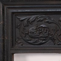A Late Victorian Fireplace with Stylized Floral Details to the Top - Thumbnail 4