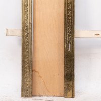 T. Elsley Attributed, Aesthetic Brass Fire Insert with Upper Central Peacock - Thumbnail 8