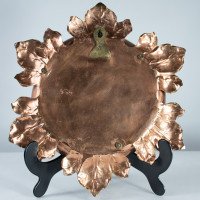 An Arts & Crafts Circular Copper Bevelled Mirror in the Form of a Flower Bud - Thumbnail 10