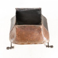 An Arts & Crafts Hand-forged Iron & Copper Fireplace in the Style of Baillie Scott - Thumbnail 5