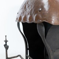 An Arts & Crafts Hand-forged Iron & Copper Fireplace In the style of Baillie Scott - Thumbnail 11