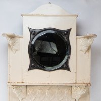 C. R. Ashbee, attributed. An Arts & Craft Cast Iron Fireplace with Eight Kissing Doves - Thumbnail 2