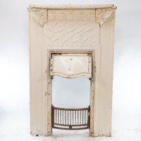 C. R. Ashbee, attributed. An Arts & Craft Cast Iron Fireplace with Eight Kissing Doves - Thumbnail 3