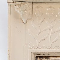 C. R. Ashbee Attributed, Arts & Craft Cast Iron Fireplace with Eight Kissing Doves - Thumbnail 7