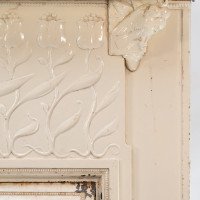 C. R. Ashbee Attributed, an Arts & Craft Cast Iron Fireplace with Eight Kissing Doves - Thumbnail 9