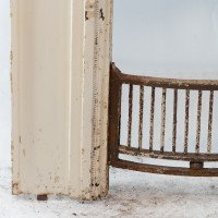 C. R. Ashbee Attributed, Arts & Craft Cast Iron Fireplace with Eight Kissing Doves - Thumbnail 10