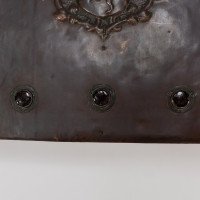 A Large Arts & Crafts Copper Fire Insert with a Lion in a Shield Crest - Thumbnail 6