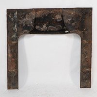 A Large Arts & Crafts Copper Fire Insert with a Lion in a Shield Crest - Thumbnail 15