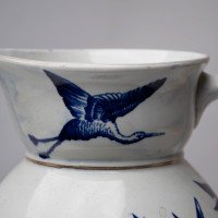 Globe Pottery Tunis Design Aesthetic Movement Blue and White Jug - Thumbnail 12