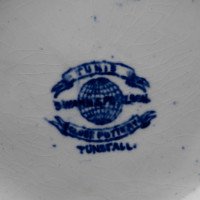 Globe Pottery Tunis Design Aesthetic Movement Blue and White Jug - Thumbnail 17