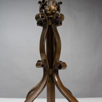 Pair of Arts & Crafts Brass Table Lamps with Leaf Collars c.1910 - Thumbnail 13