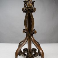 Pair of Arts & Crafts Brass Table Lamps with Leaf Collars c.1910 - Thumbnail 14