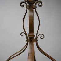 Pair of Arts & Crafts Brass Table Lamps with Leaf Collars c.1910 - Thumbnail 15