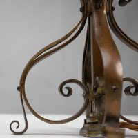 Pair of Arts & Crafts Brass Table Lamps with Leaf Collars c.1910 - Thumbnail 18
