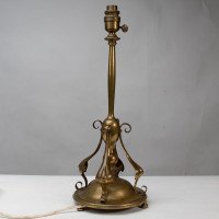 Arts & Crafts Brass Table Lamp In the style of C. F. A. Voysey - Thumbnail 4
