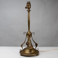 Arts & Crafts Brass Table Lamp In the style of C. F. A. Voysey - Thumbnail 6