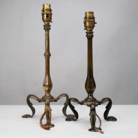 Faraday & Sons. A Near Pair of Arts & Crafts Pullman Coach Brass Table Lights - Thumbnail 1