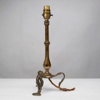 Faraday & Sons. A Near Pair of Arts & Crafts Pullman Coach Brass Table Lights - Thumbnail 8