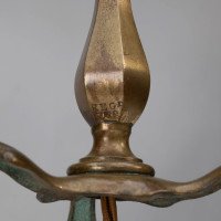 Faraday & Sons. A Near Pair of Arts & Crafts Pullman Coach Brass Table Lights - Thumbnail 17