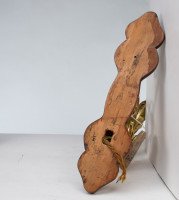 Arts & Crafts, c.1905 Set of Three Brass Wall Lights with Walnut Backplates - Thumbnail 18