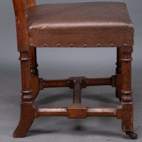 A. W. N. Pugin, Six Gothic Revival Oak Dining Chairs Probably for the House of Lords - Thumbnail 16