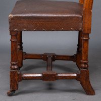 A. W. N. Pugin, Six Gothic Revival Oak Dining Chairs Probably for the House of Lords - Thumbnail 18