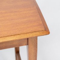 Arts & Crafts Glasgow School Walnut Side Table W. Moulded Subtly Curving Edge - Thumbnail 11