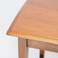 An Arts & Crafts Glasgow School Walnut Side Table W. Moulded Subtly Curving Edge - Thumbnail 10