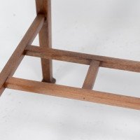Arts & Crafts Glasgow School Walnut Side Table W. Moulded Subtly Curving Edge - Thumbnail 13