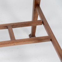 Arts & Crafts Glasgow School Walnut Side Table W. Moulded Subtly Curving Edge - Thumbnail 15