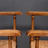Philip Clissett a Fine Set of Four Early Arts & Crafts Ash Ladder Back Armchairs - Thumbnail 7