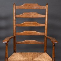 Philip Clissett a Fine Set of Four Early Arts & Crafts Ash Ladder Back Armchairs - Thumbnail 9