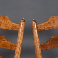 Philip Clissett a Fine Set of Four Early Arts & Crafts Ash Ladder Back Armchairs - Thumbnail 16