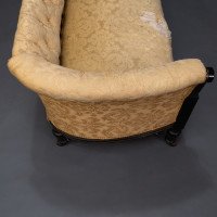 Charles Bevan for Marsh & Jones. An Aesthetic Movement Walnut Ebonized Button Back Chaise Lounge - Thumbnail 7