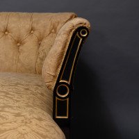 Charles Bevan for Marsh & Jones. Aesthetic Movement Walnut Ebonised Button Back Chaise Lounge - Thumbnail 16