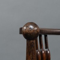 Liberty & Co., attributed. An English Walnut Arts & Crafts Ladder Back Armchair - Thumbnail 12