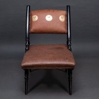 Aesthetic Movement a Frame Ebonised Chair In the style ofDr. C. Dresser - Thumbnail 2