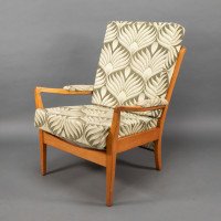 A Pair of Mid-Century Beech Armchairs with Outswept Arms - Thumbnail 6