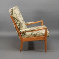 A Pair of Mid-Century Beech Armchairs with Outswept Arms - Thumbnail 8
