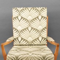 A Pair of Mid-Century Beech Armchairs with Outswept Arms - Thumbnail 9