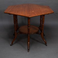 Collinson & Lock, attributed. An Aesthetic Movement Walnut Octagonal Center Table - Thumbnail 2