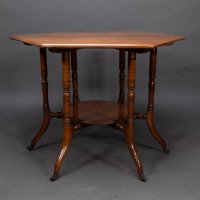 Collinson & Lock, attributed. An Aesthetic Movement Walnut Octagonal Center Table - Thumbnail 7