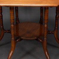 Collinson & Lock Attributed, Aesthetic Movement Walnut Octagonal Centre Table - Thumbnail 8