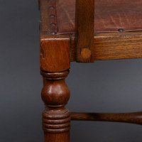 Liberty & Co., Arts & Crafts Armchair with Heart Cut-outs & Floral Detail - Thumbnail 16