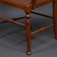 Liberty & Co., Arts & Crafts Armchair with Heart Cut-outs & Floral Detail - Thumbnail 15
