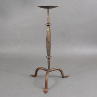 Cotswold School, Arts & Crafts Wrought Iron Pricket Candlestick (c.1910) - Thumbnail 4