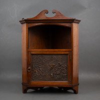Liberty & Co., Early Aesthetic Movement Walnut Corner Wall Cabinet - Thumbnail 3