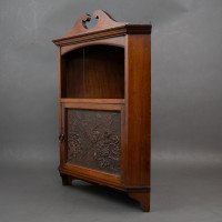 Liberty & Co., Early Aesthetic Movement Walnut Corner Wall Cabinet - Thumbnail 4