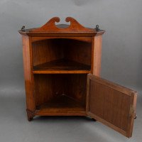 Liberty & Co., an Early Aesthetic Movement Walnut Corner Wall Cabinet - Thumbnail 11